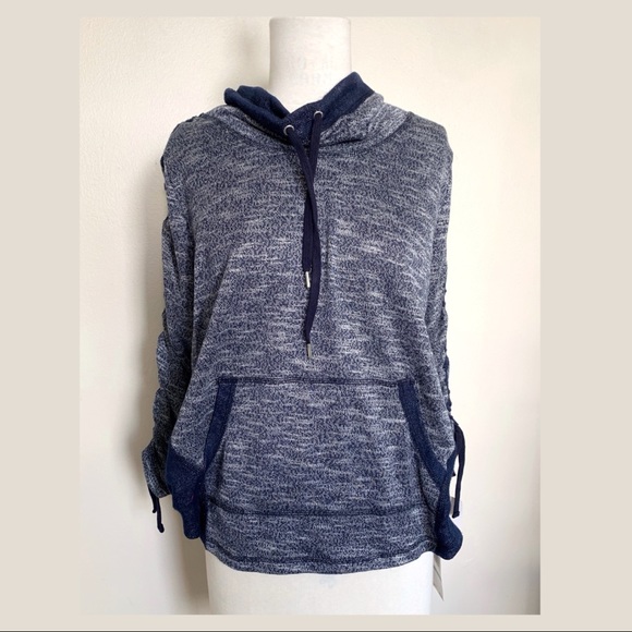 Cozy Cowl Hoodie w Ruched Sleeves NWT Ruby Rd - Picture 2 of 4